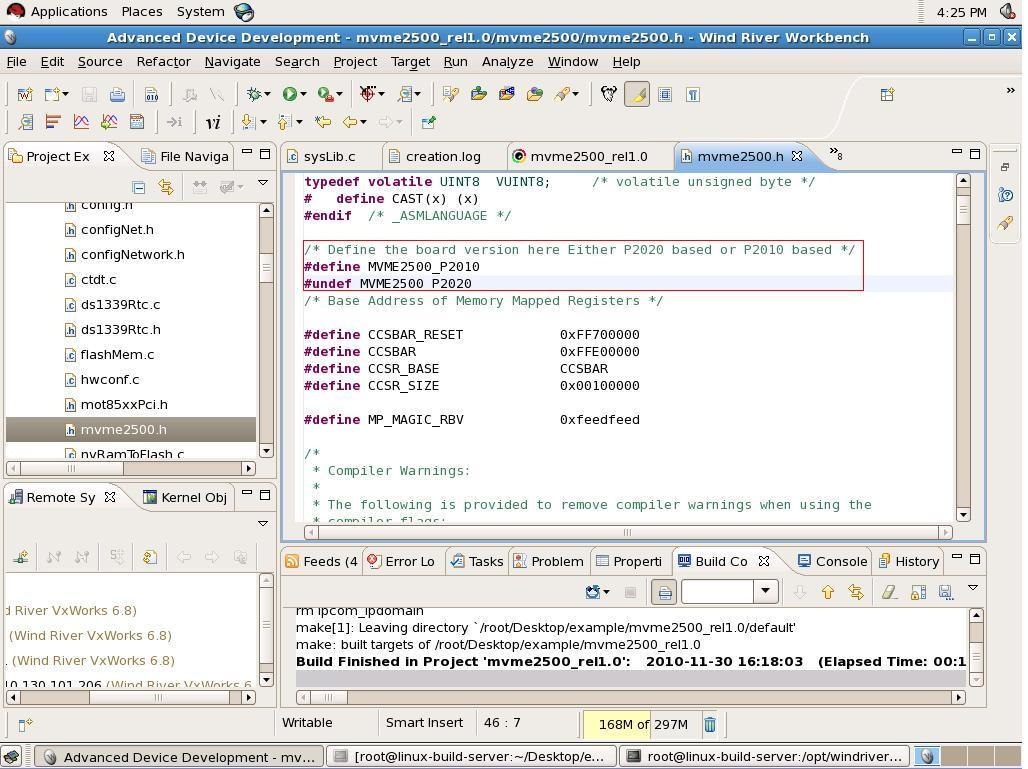 VxWorks 6.8 on MVME2500 SBC